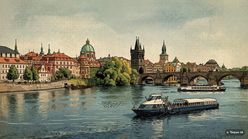 Paseo en barco por Praga, ideal como plan de un día