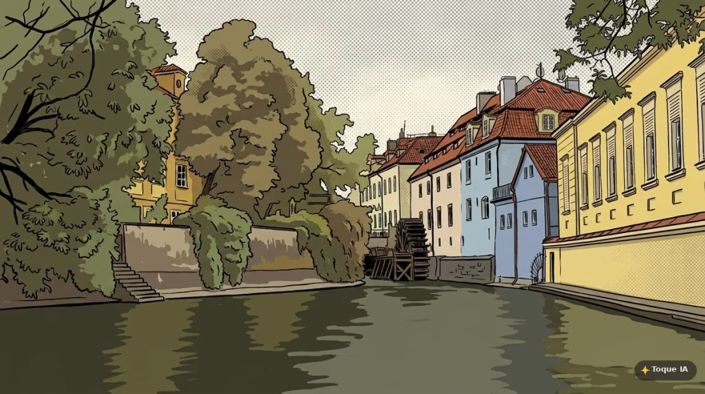 Isla de Kampa en Praga