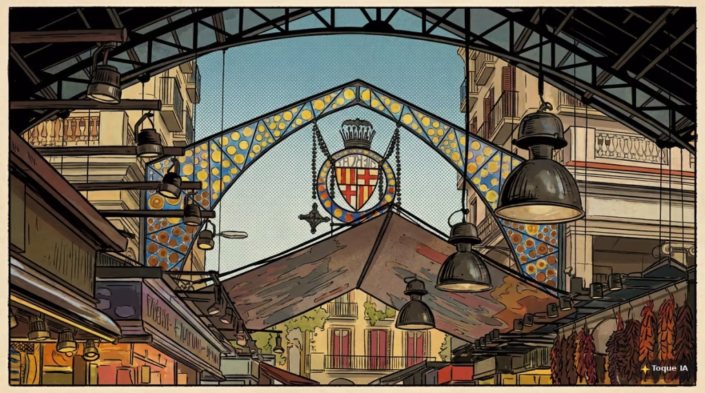 Comer en el mercado de la Boquería de Barcelona