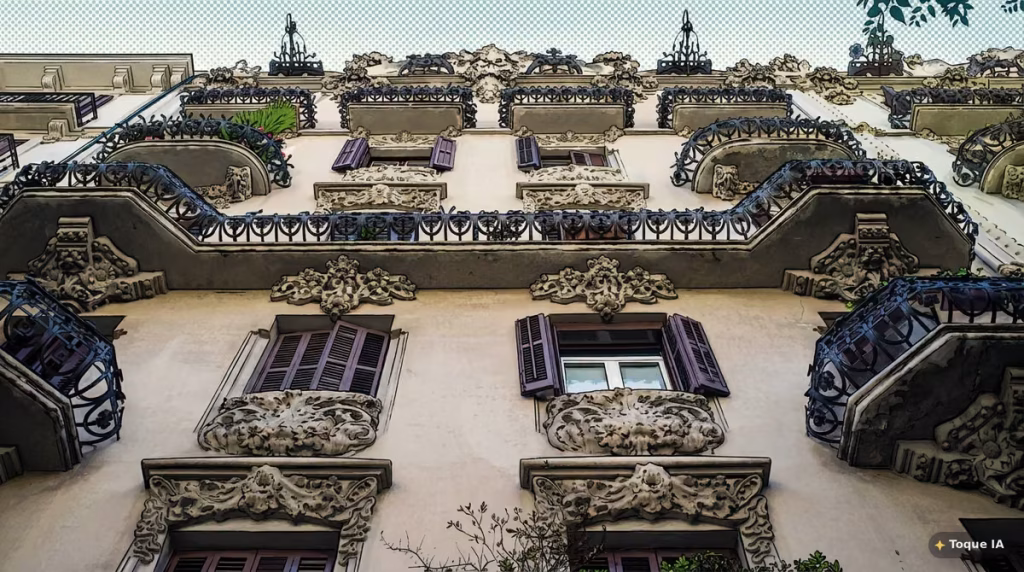 Fachada modernista en Barcelona