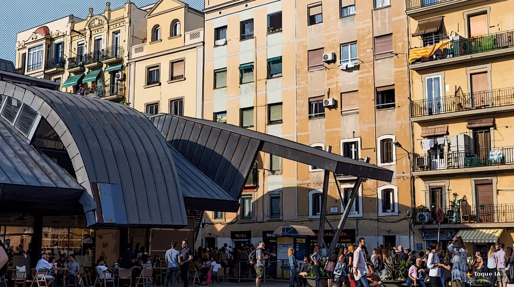 Entrada al mercado de la Barceloneta
